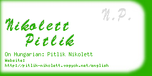 nikolett pitlik business card